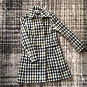 J. Crew Oxford Check Wool Coat